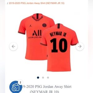 2019-2020 PSG Jordan Away Shirt (NEYMAR JR 10